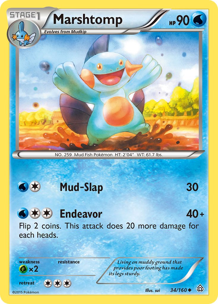 Marshtomp (34/160) [XY: Primal Clash] | Dragon's Lair Comics and Fantasy Houston TX
