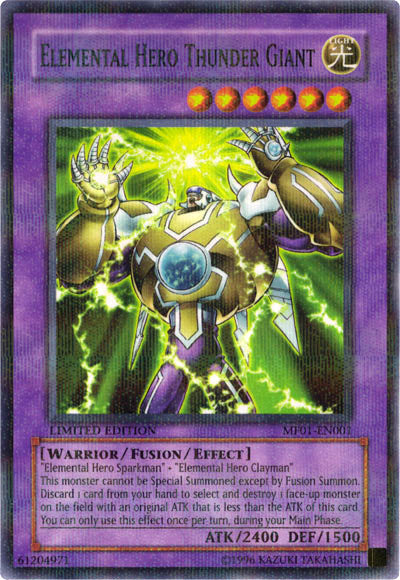 Elemental Hero Thunder Giant [MF01-EN001] Parallel Rare | Dragon's Lair Comics and Fantasy Houston TX