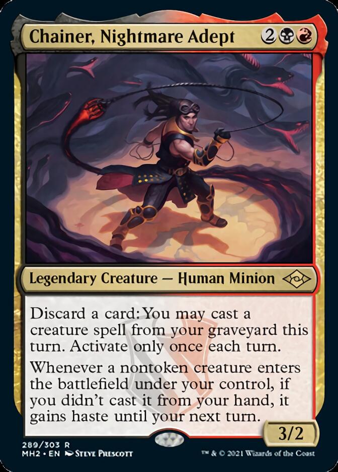 Chainer, Nightmare Adept (Foil Etched) [Modern Horizons 2] | Dragon's Lair Comics and Fantasy Houston TX