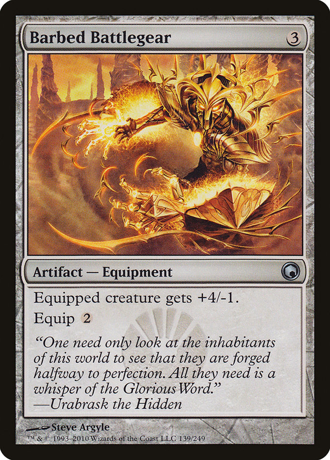 Barbed Battlegear [Scars of Mirrodin] | Dragon's Lair Comics and Fantasy Houston TX