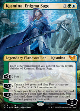 Kasmina, Enigma Sage (Borderless) [Strixhaven: School of Mages] | Dragon's Lair Comics and Fantasy Houston TX