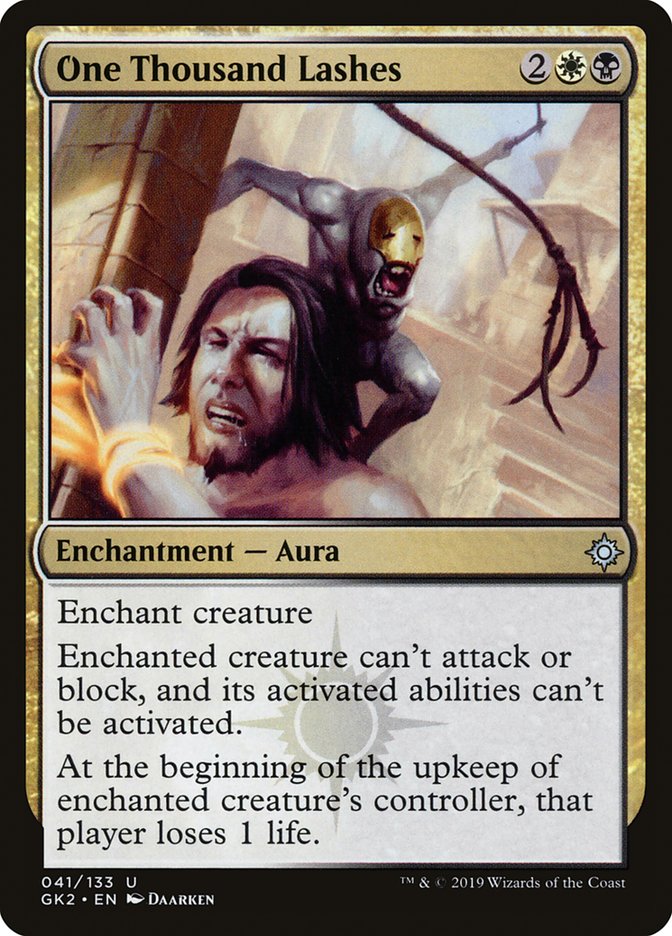 One Thousand Lashes [Ravnica Allegiance Guild Kit] | Dragon's Lair Comics and Fantasy Houston TX
