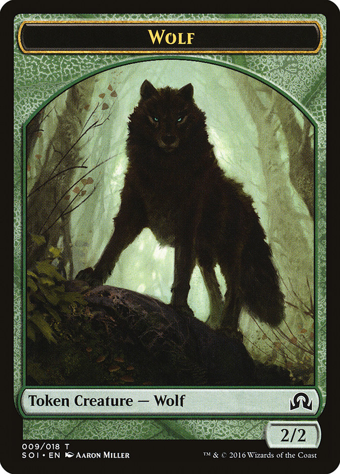 Wolf Token [Shadows over Innistrad Tokens] | Dragon's Lair Comics and Fantasy Houston TX