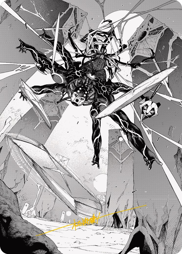 Kaito, Dancing Shadow 2 Art Card (Gold-Stamped Signature) [Phyrexia: All Will Be One Art Series] | Dragon's Lair Comics and Fantasy Houston TX