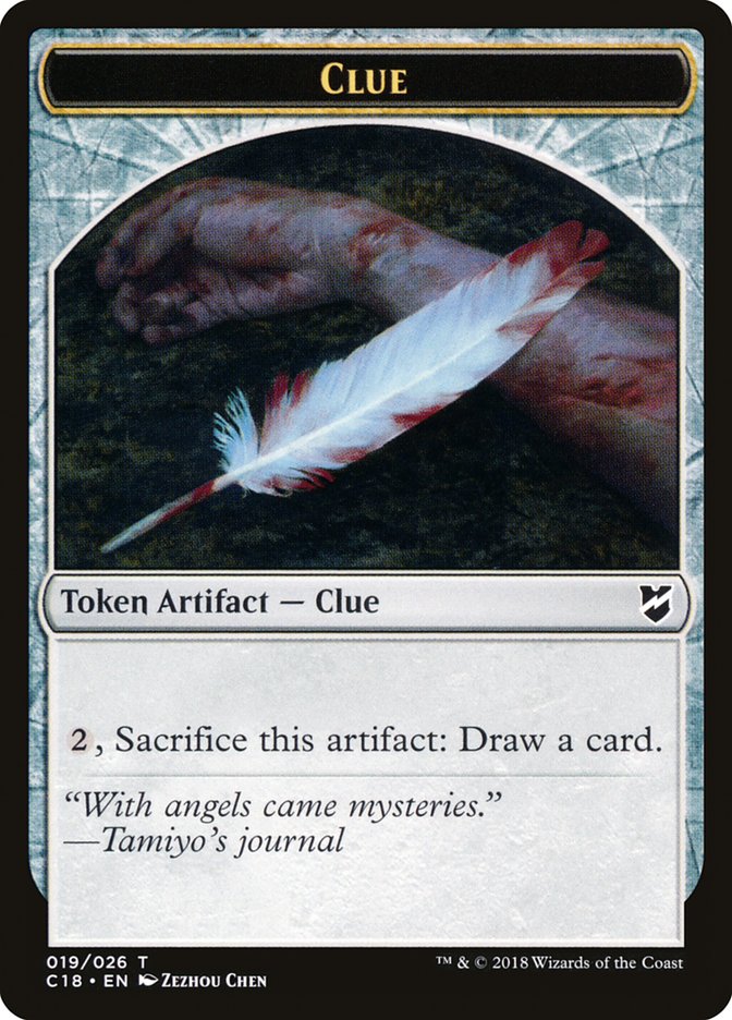 Clue Token [Commander 2018 Tokens] | Dragon's Lair Comics and Fantasy Houston TX