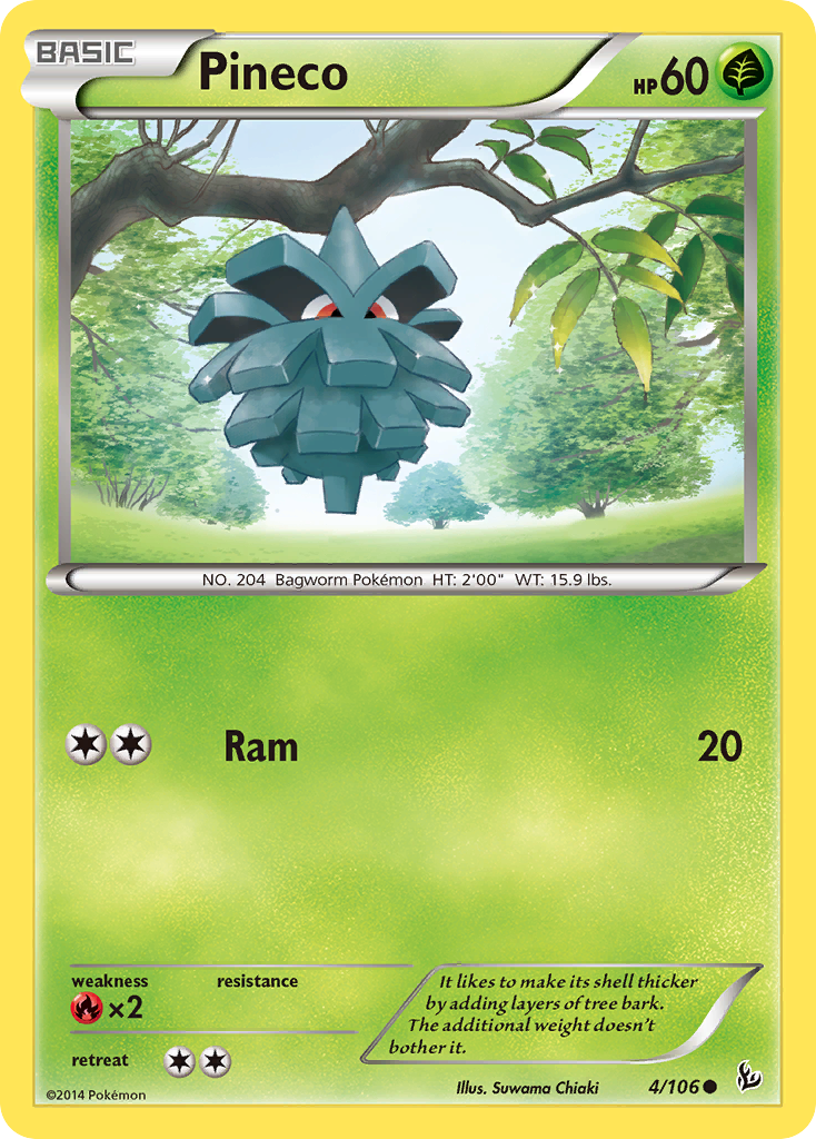 Pineco (4/106) [XY: Flashfire] | Dragon's Lair Comics and Fantasy Houston TX
