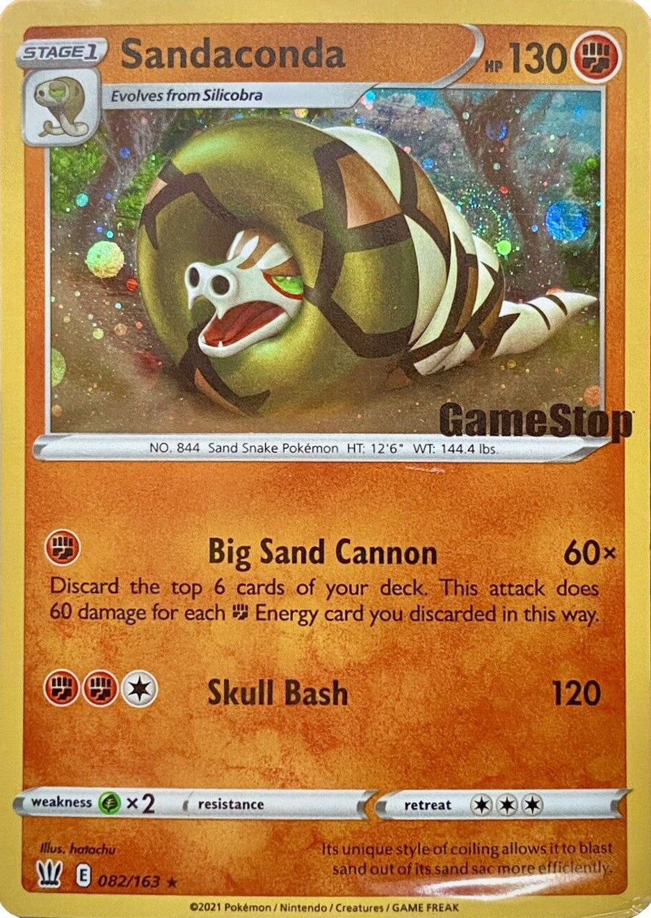 Sandaconda (082/163) (GameStop Exclusive) [Sword & Shield: Battle Styles] | Dragon's Lair Comics and Fantasy Houston TX