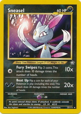 Sneasel (25/111) [Neo Genesis Unlimited] | Dragon's Lair Comics and Fantasy Houston TX