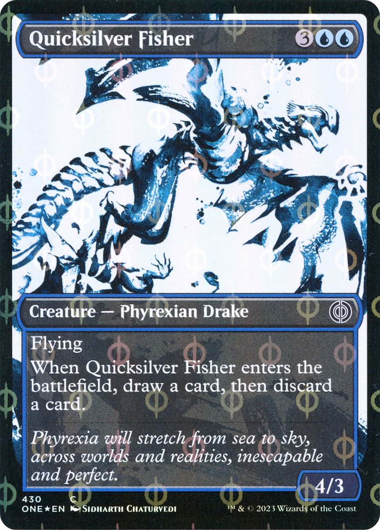 Quicksilver Fisher (Showcase Ichor Step-and-Compleat Foil) [Phyrexia: All Will Be One] | Dragon's Lair Comics and Fantasy Houston TX