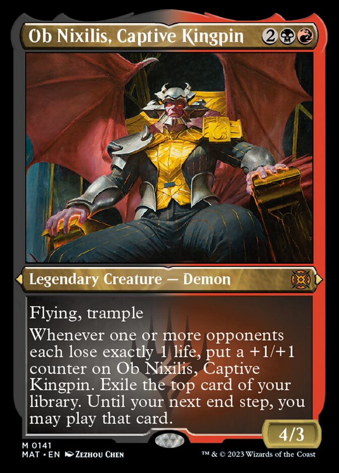 Ob Nixilis, Captive Kingpin (Foil Etched) [March of the Machine: The Aftermath] | Dragon's Lair Comics and Fantasy Houston TX