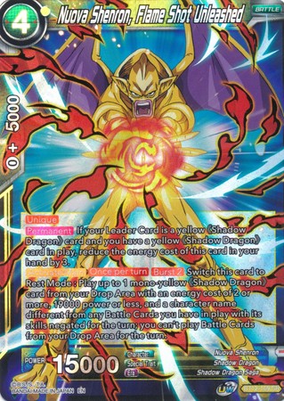 Nuova Shenron, Flame Shot Unleashed (BT12-109) [Vicious Rejuvenation] | Dragon's Lair Comics and Fantasy Houston TX