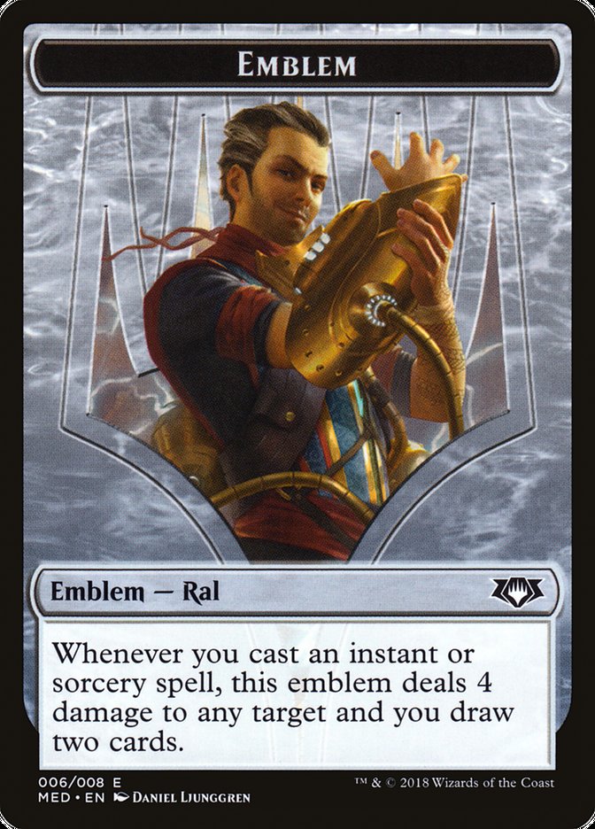 Ral, Izzet Viceroy Emblem [Mythic Edition Tokens] | Dragon's Lair Comics and Fantasy Houston TX