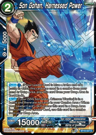 Son Gohan, Harnessed Power (BT16-027) [Realm of the Gods] | Dragon's Lair Comics and Fantasy Houston TX