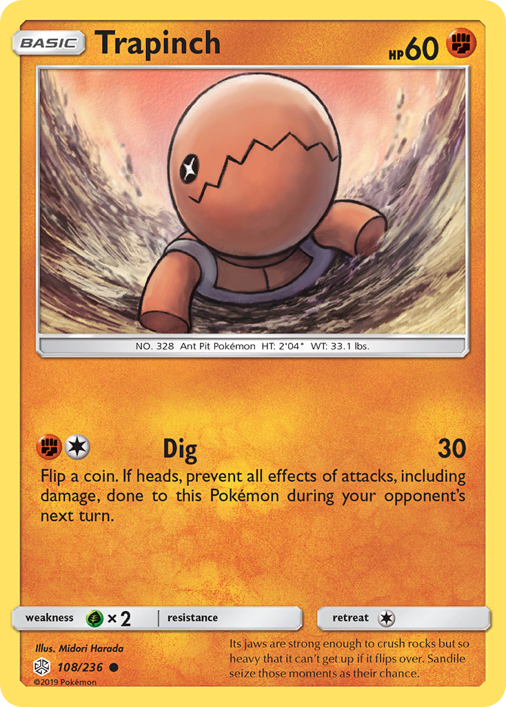 Trapinch (108/236) [Sun & Moon: Cosmic Eclipse] | Dragon's Lair Comics and Fantasy Houston TX