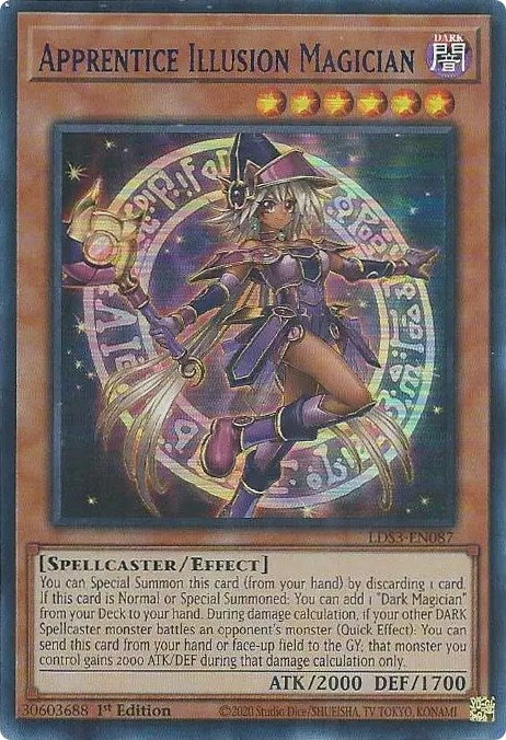 Apprentice Illusion Magician (Blue) [LDS3-EN087] Ultra Rare | Dragon's Lair Comics and Fantasy Houston TX