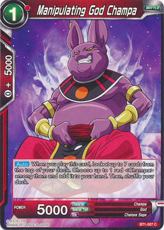 Manipulating God Champa (BT1-007) [Galactic Battle] | Dragon's Lair Comics and Fantasy Houston TX