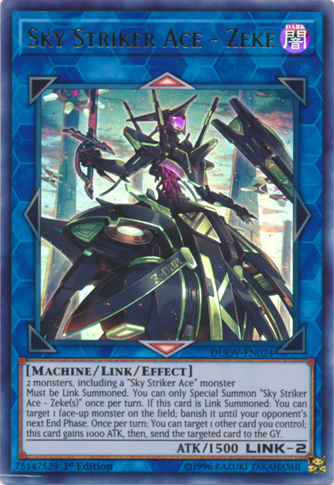 Sky Striker Ace - Zeke [DUOV-EN024] Ultra Rare | Dragon's Lair Comics and Fantasy Houston TX
