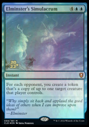 Elminster's Simulacrum [Commander Legends: Battle for Baldur's Gate Prerelease Promos] | Dragon's Lair Comics and Fantasy Houston TX