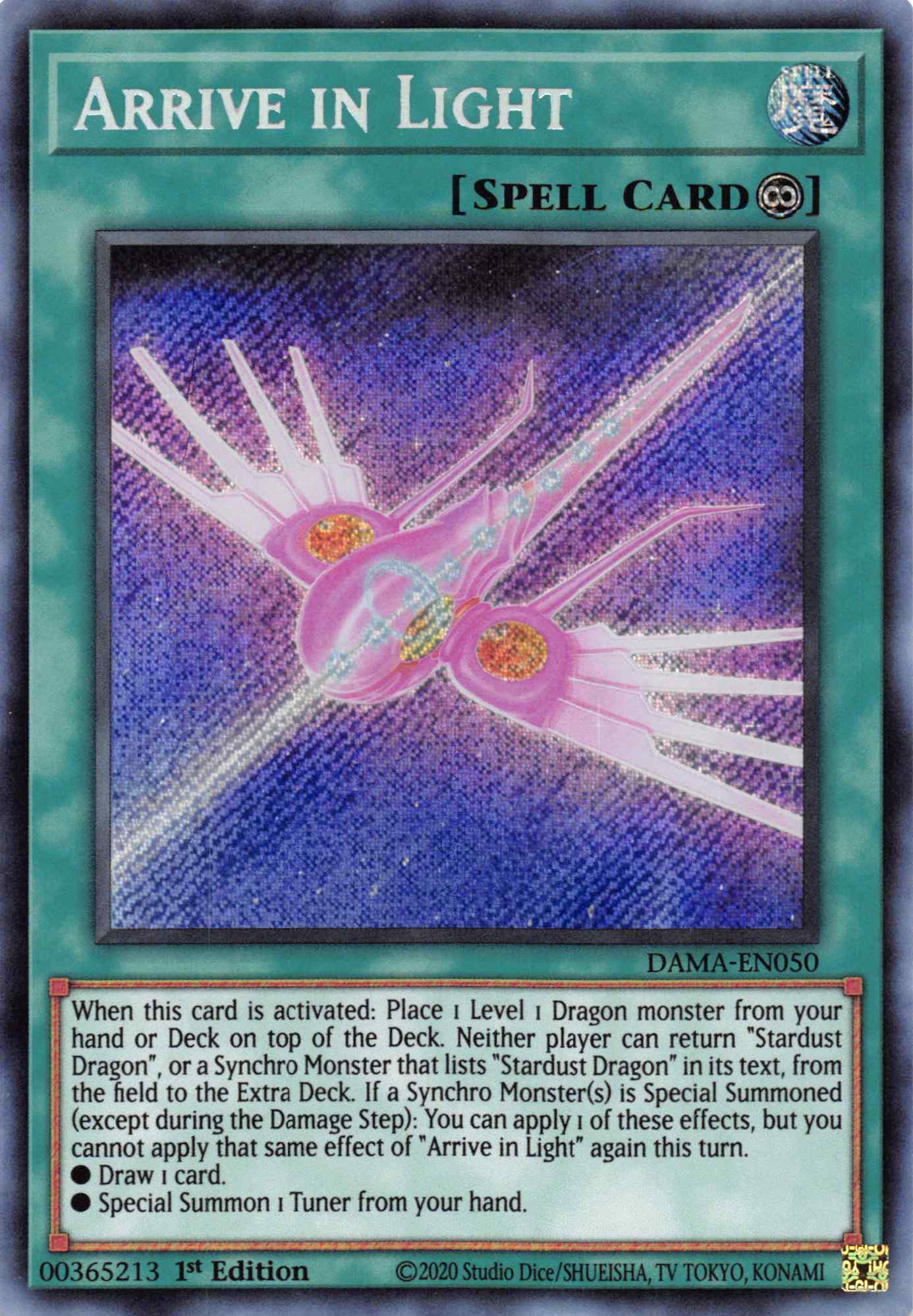 Arrive in Light [DAMA-EN050] Secret Rare | Dragon's Lair Comics and Fantasy Houston TX