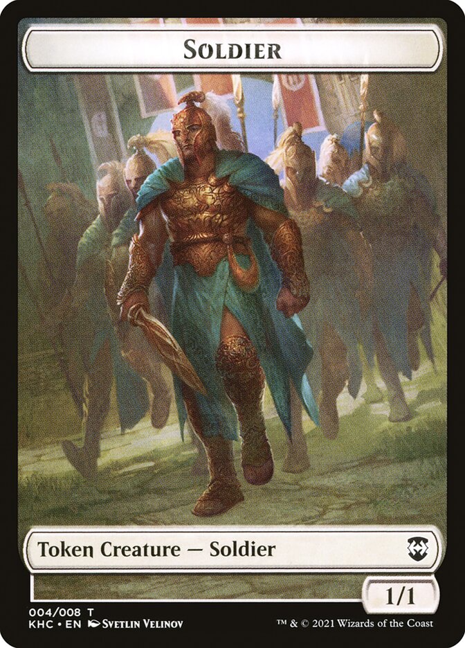 Bird (005) // Soldier Double-Sided Token [Kaldheim Commander Tokens] | Dragon's Lair Comics and Fantasy Houston TX