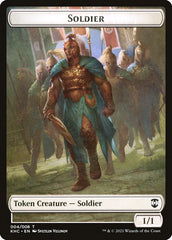 Bird (005) // Soldier Double-Sided Token [Kaldheim Commander Tokens] | Dragon's Lair Comics and Fantasy Houston TX