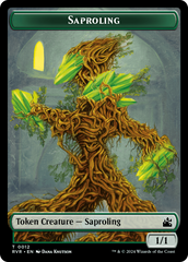 Saproling // Angel (0002) Double-Sided Token [Ravnica Remastered Tokens] | Dragon's Lair Comics and Fantasy Houston TX