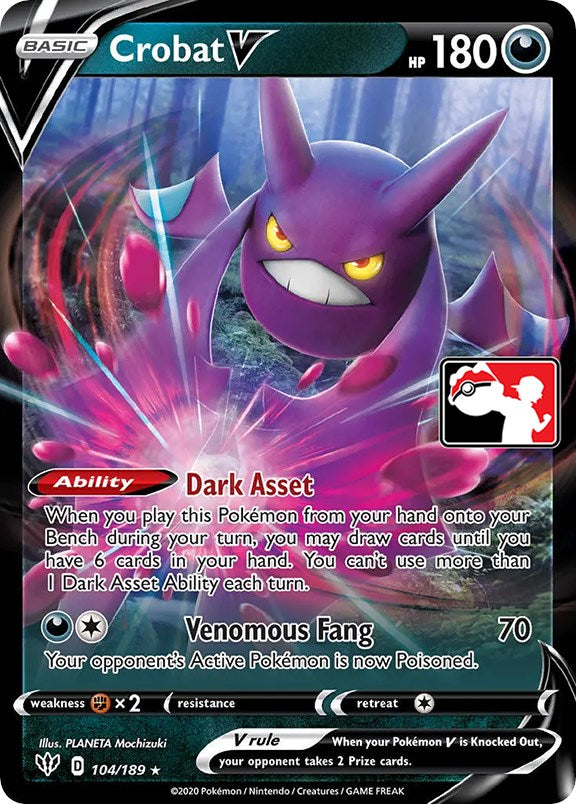 Crobat V (104/189) [Prize Pack Series One] | Dragon's Lair Comics and Fantasy Houston TX