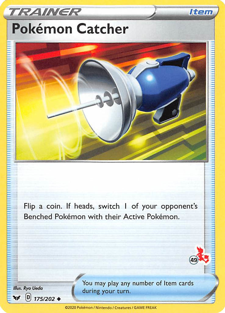 Pokemon Catcher (175/202) (Cinderace Stamp #49) [Battle Academy 2022] | Dragon's Lair Comics and Fantasy Houston TX