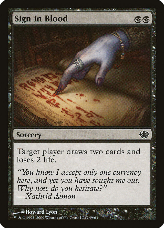 Sign in Blood [Duel Decks: Garruk vs. Liliana] | Dragon's Lair Comics and Fantasy Houston TX