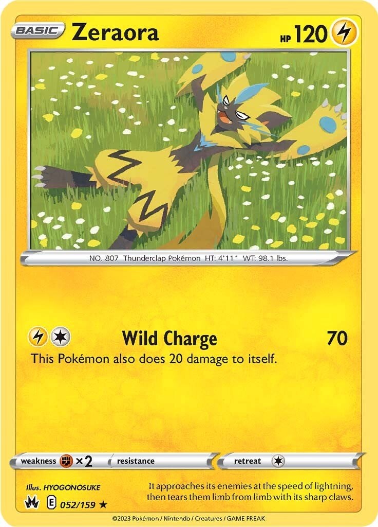 Zeraora (052/159) [Sword & Shield: Crown Zenith] | Dragon's Lair Comics and Fantasy Houston TX
