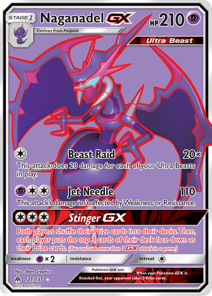 Naganadel GX (121/131) [Sun & Moon: Forbidden Light] | Dragon's Lair Comics and Fantasy Houston TX