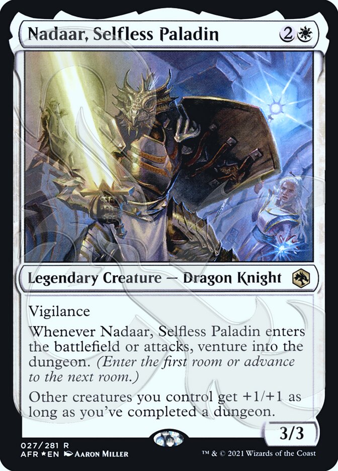 Nadaar, Selfless Paladin (Ampersand Promo) [Dungeons & Dragons: Adventures in the Forgotten Realms Promos] | Dragon's Lair Comics and Fantasy Houston TX