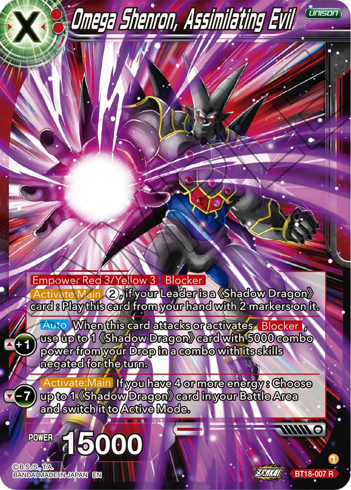 Omega Shenron, Assembling Evil (BT18-007) [Dawn of the Z-Legends] | Dragon's Lair Comics and Fantasy Houston TX