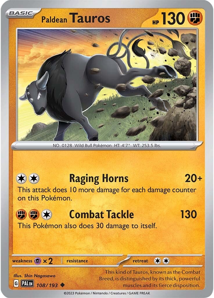 Paldean Tauros (108/193) [Scarlet & Violet: Paldea Evolved] | Dragon's Lair Comics and Fantasy Houston TX