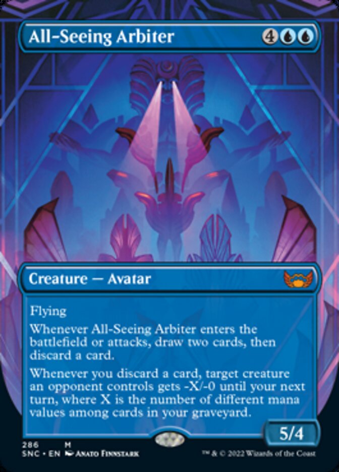 All-Seeing Arbiter (Borderless Alternate Art) [Streets of New Capenna] | Dragon's Lair Comics and Fantasy Houston TX