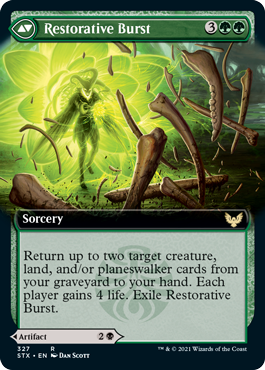 Pestilent Cauldron // Restorative Burst (Extended Art) [Strixhaven: School of Mages] | Dragon's Lair Comics and Fantasy Houston TX