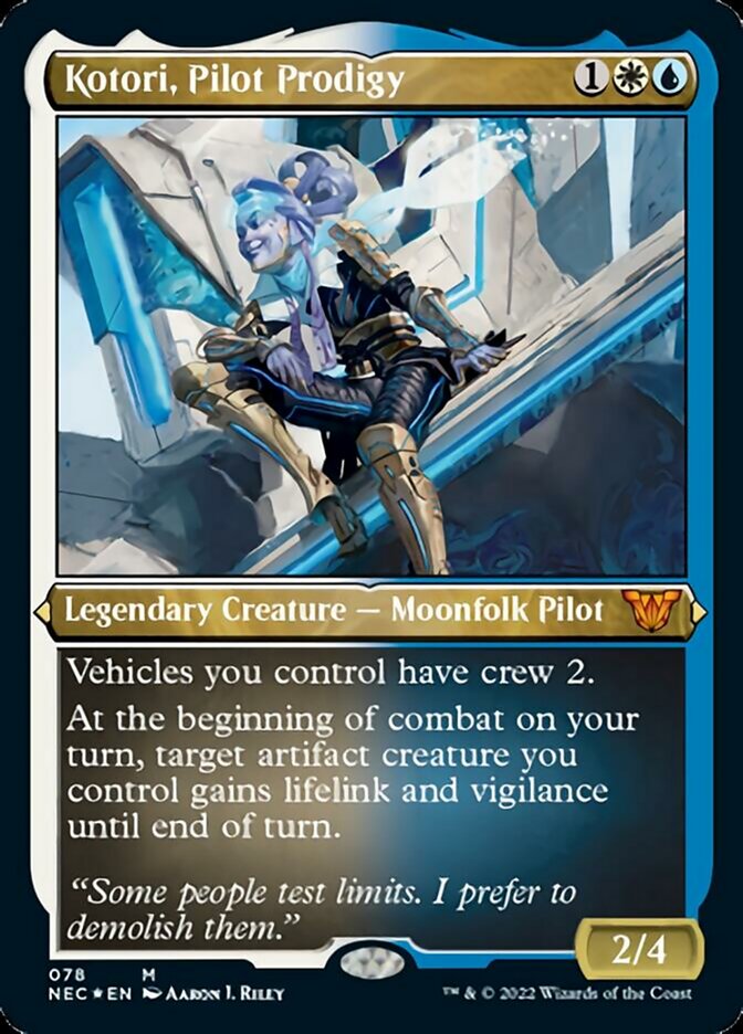 Kotori, Pilot Prodigy (Showcase Display Commander) [Kamigawa: Neon Dynasty Commander] | Dragon's Lair Comics and Fantasy Houston TX