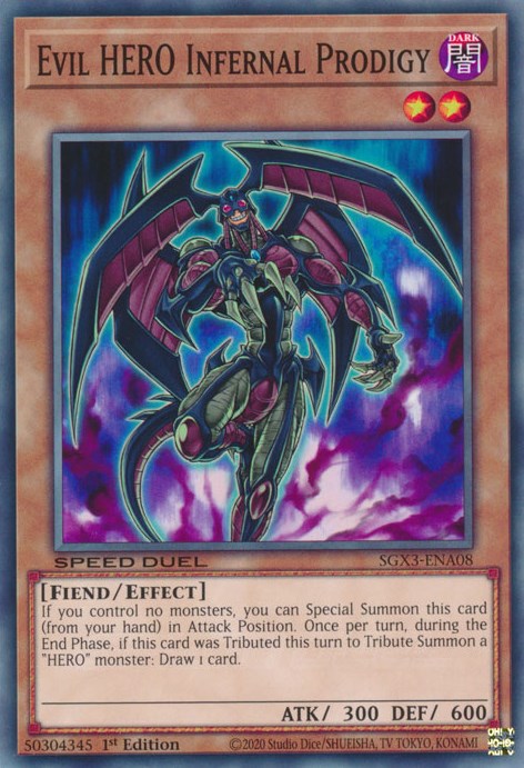 Evil HERO Infernal Prodigy [SGX3-ENA08] Common | Dragon's Lair Comics and Fantasy Houston TX