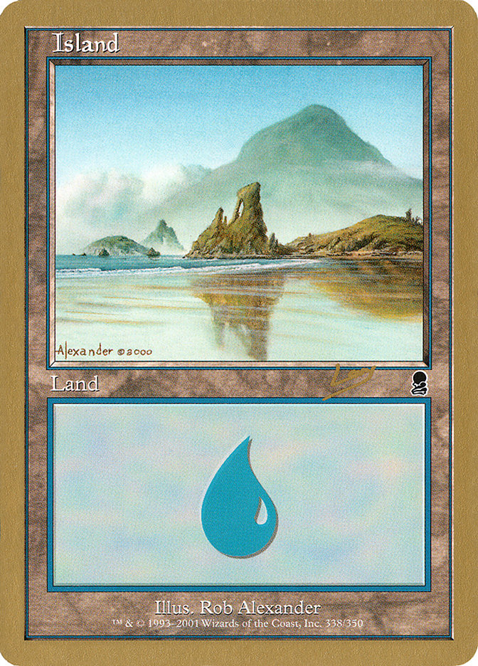 Island (rl338) (Raphael Levy) [World Championship Decks 2002] | Dragon's Lair Comics and Fantasy Houston TX