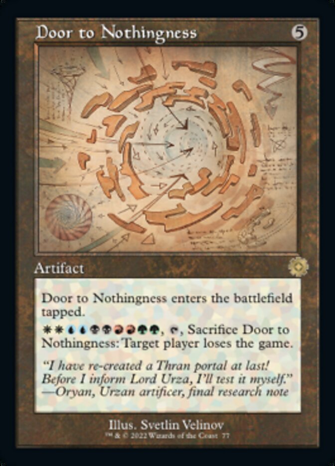 Door to Nothingness (Retro Schematic) [The Brothers' War Retro Artifacts] | Dragon's Lair Comics and Fantasy Houston TX
