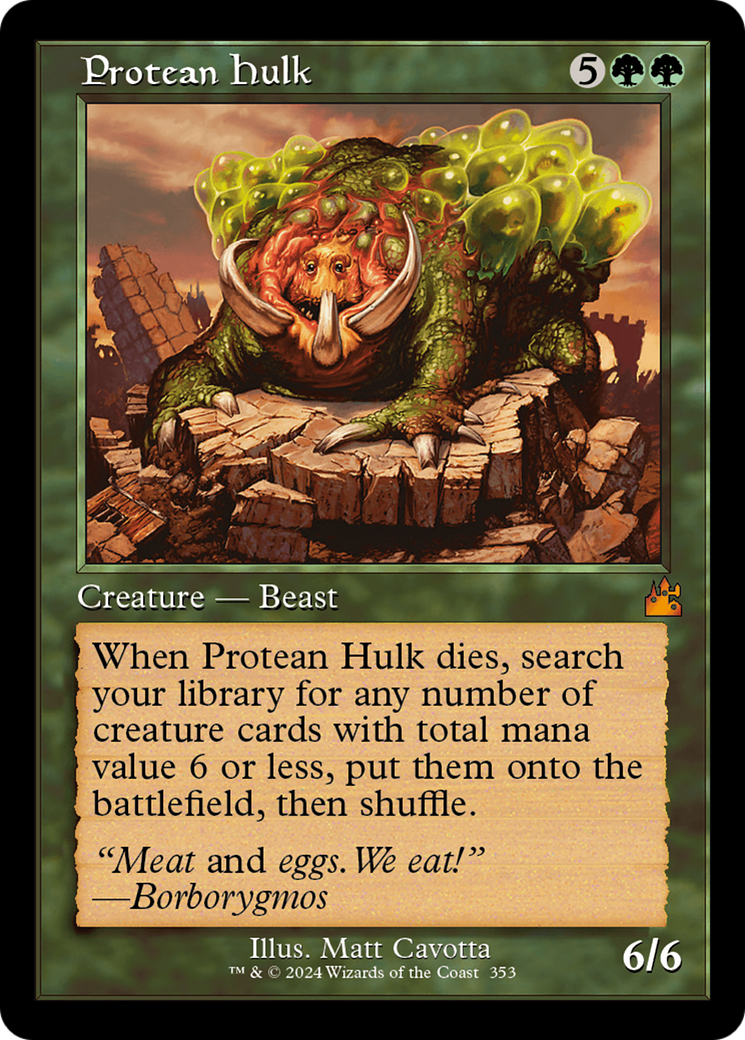 Protean Hulk (Retro Frame) [Ravnica Remastered] | Dragon's Lair Comics and Fantasy Houston TX