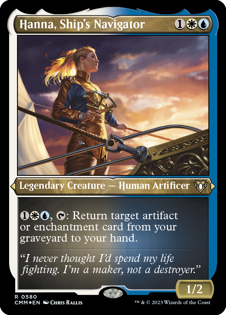 Hanna, Ship's Navigator (Foil Etched) [Commander Masters] | Dragon's Lair Comics and Fantasy Houston TX