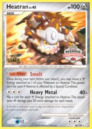 Heatran (30/146) (Regional Championships Staff) [Diamond & Pearl: Legends Awakened] | Dragon's Lair Comics and Fantasy Houston TX