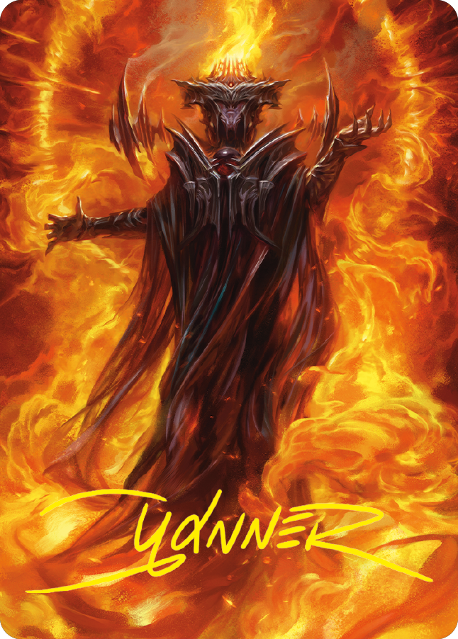 Sauron, the Dark Lord Art Card (Gold-Stamped Signature) [The Lord of the Rings: Tales of Middle-earth Art Series] | Dragon's Lair Comics and Fantasy Houston TX