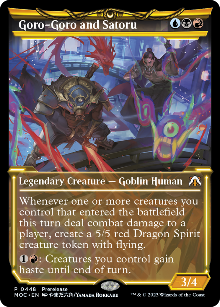 Goro-Goro and Satoru (Showcase Planar Booster Fun) [March of the Machine Commander Prerelease Promos] | Dragon's Lair Comics and Fantasy Houston TX