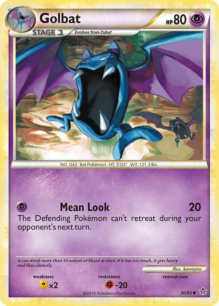 Golbat (30/95) [HeartGold & SoulSilver: Unleashed] | Dragon's Lair Comics and Fantasy Houston TX