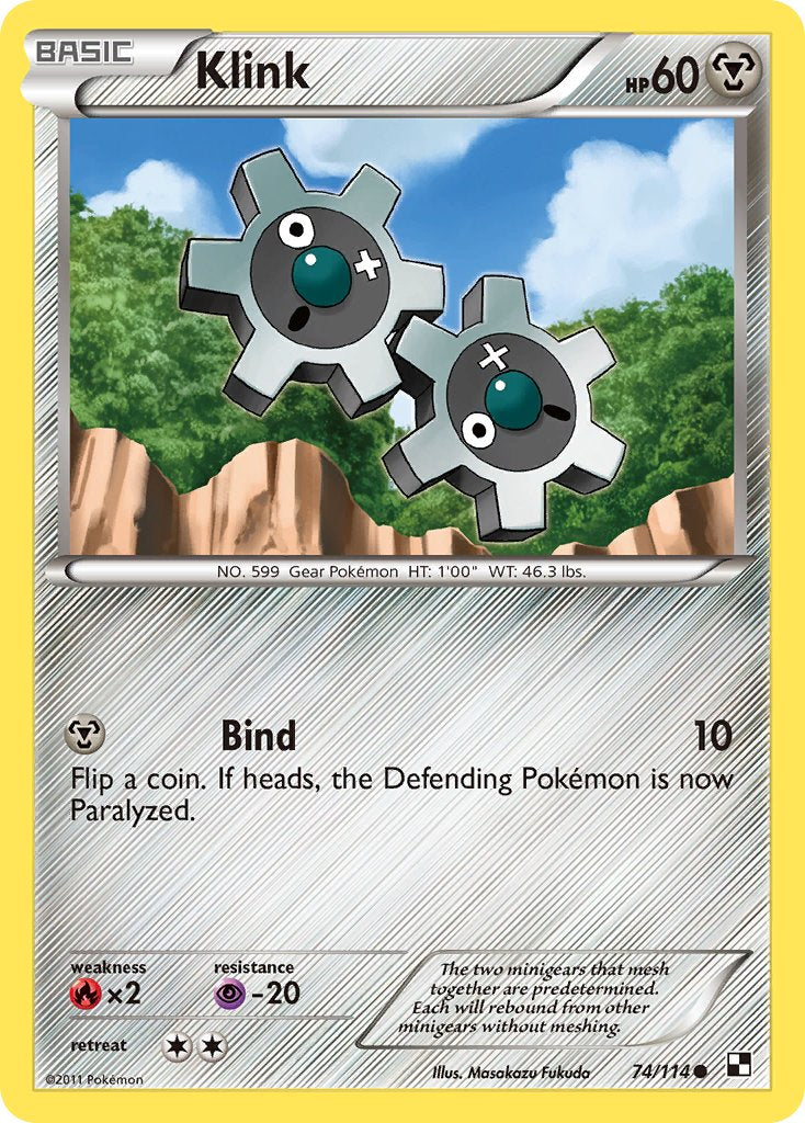 Klink (74/114) (Cracked Ice Holo) (Blister Exclusive) [Black & White: Base Set] | Dragon's Lair Comics and Fantasy Houston TX