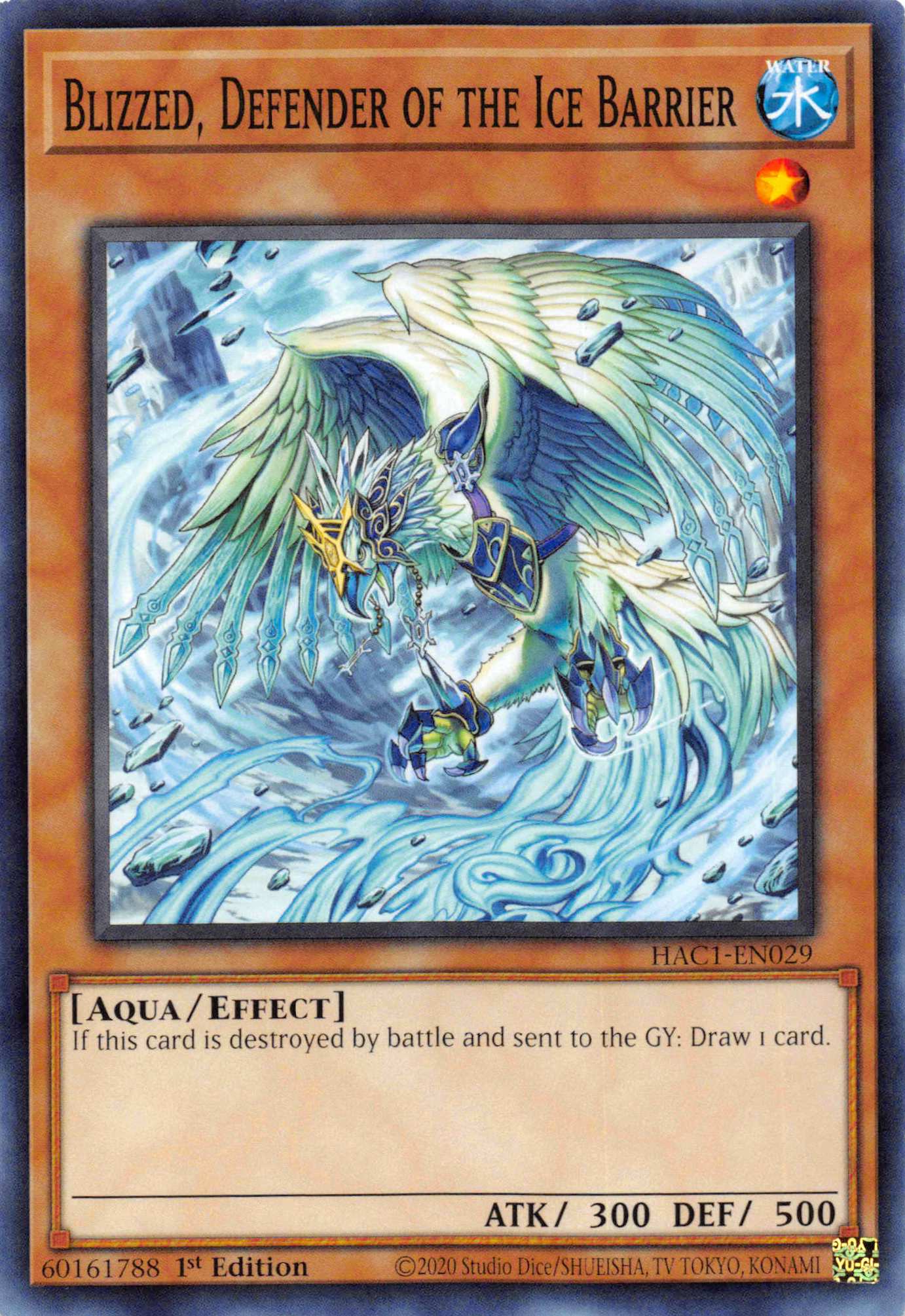 Blizzed, Defender of the Ice Barrier [HAC1-EN029] Common | Dragon's Lair Comics and Fantasy Houston TX