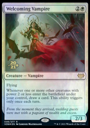 Welcoming Vampire [Innistrad: Crimson Vow Prerelease Promos] | Dragon's Lair Comics and Fantasy Houston TX