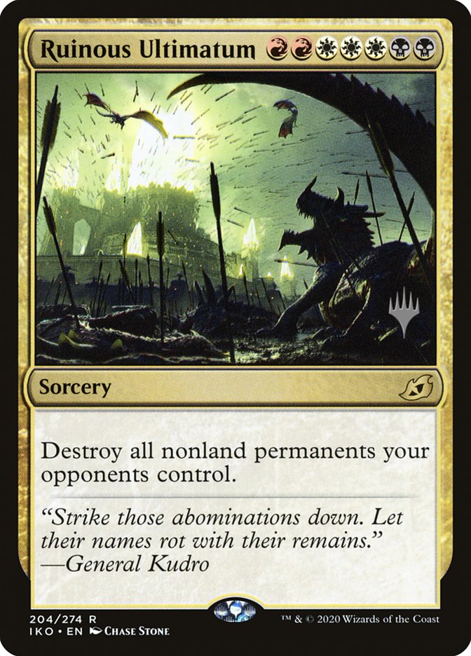 Ruinous Ultimatum (Promo Pack) [Ikoria: Lair of Behemoths Promos] | Dragon's Lair Comics and Fantasy Houston TX